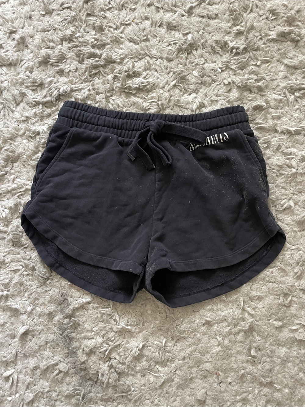 AllSaints Black Women's Athletic Drawstring Shorts